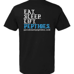 Eat. Sleep. Lift. Peptides. T-Shirt – Black