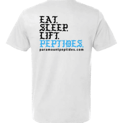 Eat. Sleep. Lift. Peptides. T-Shirt – White